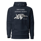 Emotional Support Potato Boston Terrier Dog Unisex Hoodie . Navy Blazer