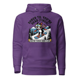 Shred Til You're Dead (Tired) Boston Terrier Snow Club Unisex Hoodie . Purple