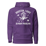 Houston, I Have So Many Problems - Funny Boston Terrier Astronaut Unisex Hoodie . Purple