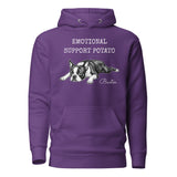 Emotional Support Potato Boston Terrier Dog Unisex Hoodie . Purple