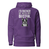 I'd Rather Be With My Boston Unisex Hoodie . Purple