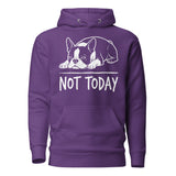 Not Today Lazy Boston Terrier Dog Unisex Hoodie . Purple