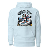 Shred Til You're Dead (Tired) Boston Terrier Snow Club Unisex Hoodie . Sky Blue