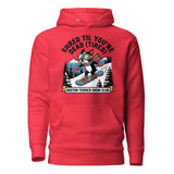 Shred Til You're Dead (Tired) Boston Terrier Snow Club Unisex Hoodie . Team Red