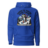 Shred Til You're Dead (Tired) Boston Terrier Snow Club Unisex Hoodie . Team Royal