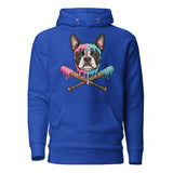 Baseball Drip Boston Terrier Dog Unisex Hoodie . Team Royal