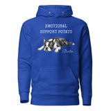 Emotional Support Potato Boston Terrier Dog Unisex Hoodie . Team Royal