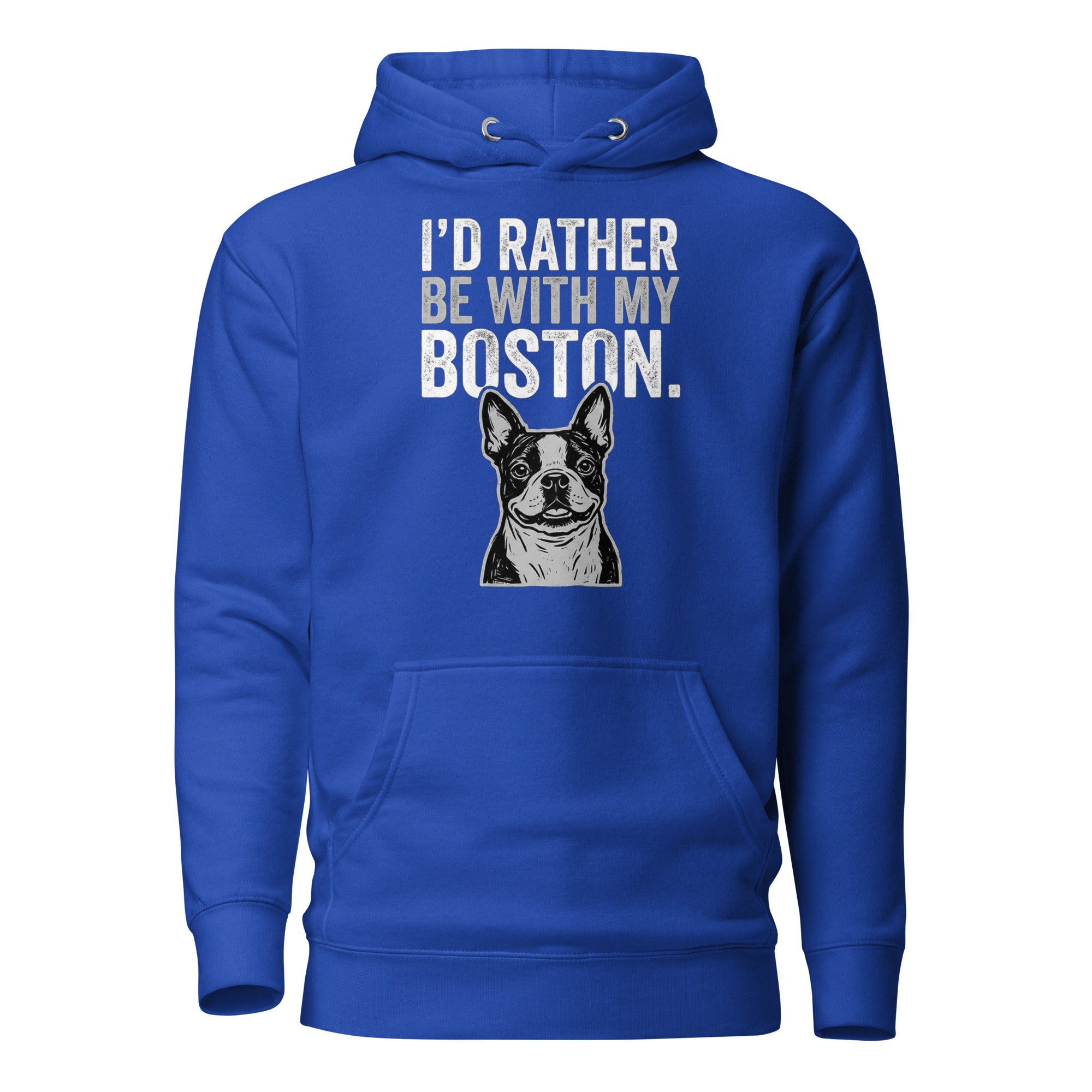 I'd Rather Be With My Boston Unisex Hoodie . Team Royal