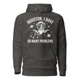Houston, I Have So Many Problems - Funny Boston Terrier Astronaut Unisex Hoodie . Vintage Black