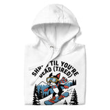 Shred Til You're Dead (Tired) Boston Terrier Snow Club Unisex Hoodie .