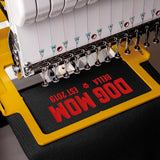 Custom Dog Mom with Dog Name Embroidered Cuffed Beanie .