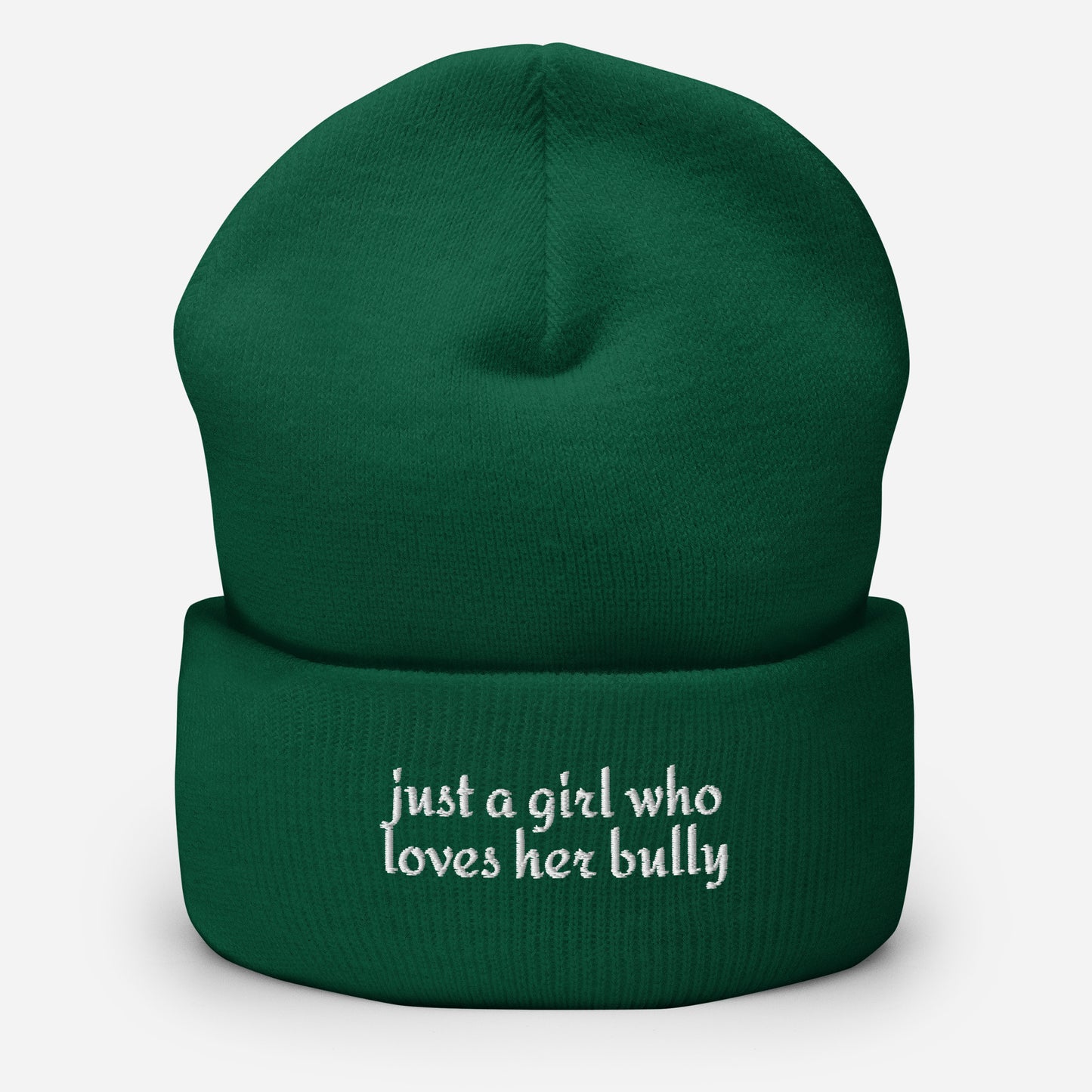 Just A Girl Who Loves Her Bully Bull Terrier Cuffed Beanie . Spruce
