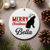 Custom Christmas Boston Terrier Ceramic Ornament 1-Pack