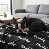 Custom Dog Name Ultra-Soft Micro Fleece Blanket .