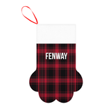 Custom Dog Paw Christmas Stocking with Your Dog's Name .