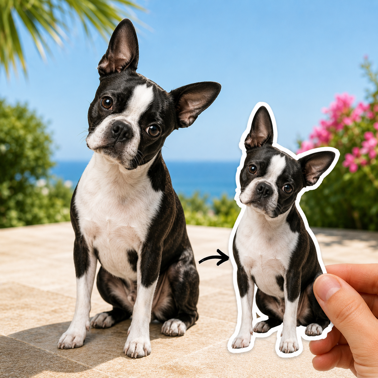 Custom Dog Sticker from Photo | Personalized Pet Sticker | Waterproof Vinyl Dog Decal | Cute Dog Portrait Gift .