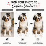 Custom Dog Sticker from Photo | We remove the background