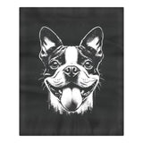 Grungy Boston Terrier Tongue Out 3-Piece Bedding Set