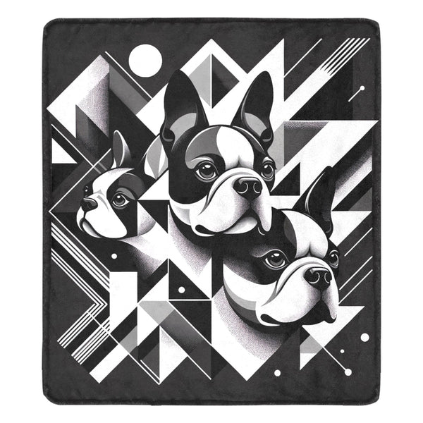 Geometric Canine Mosaic Ultra-Soft Micro Fleece Blanket