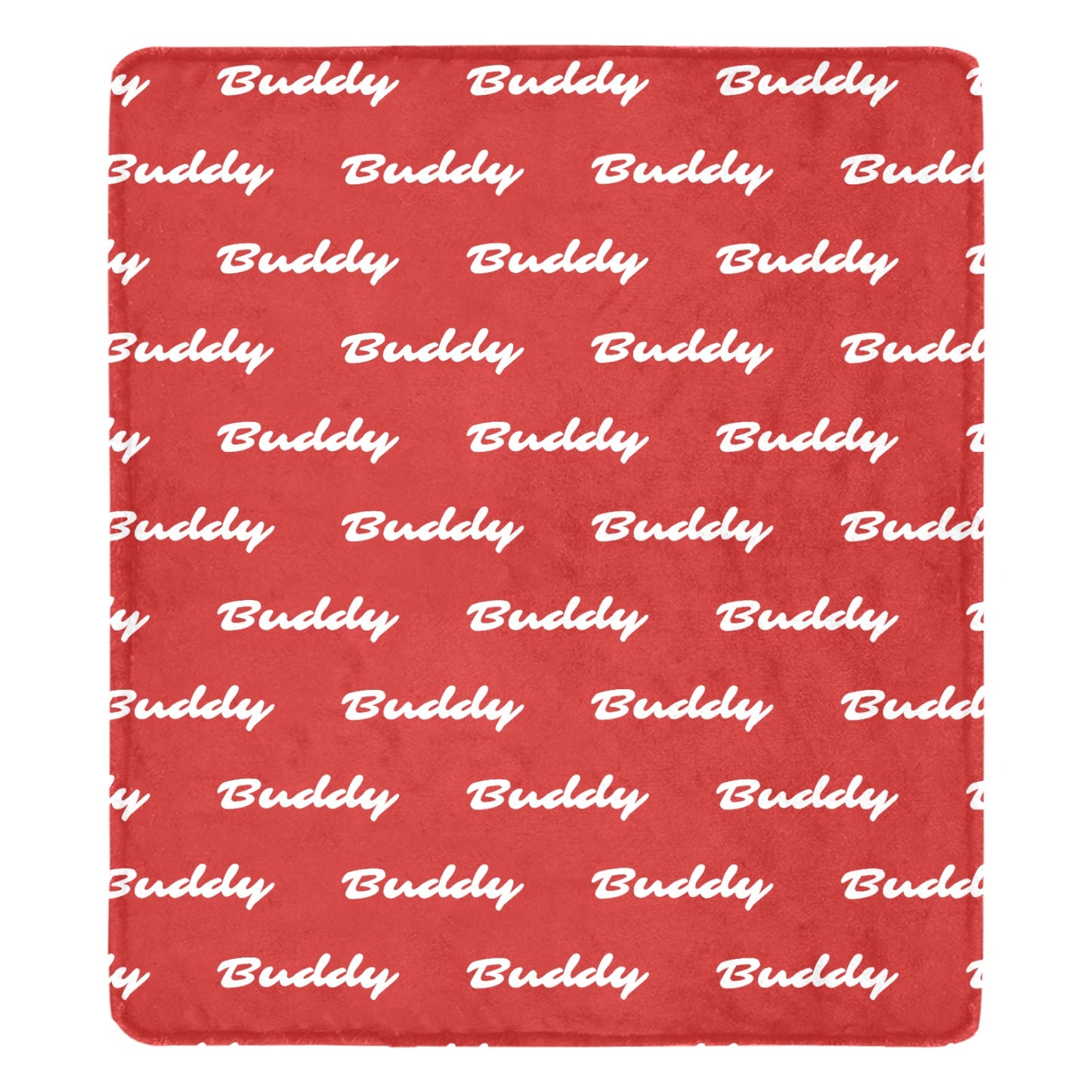 Custom Dog Name Ultra-Soft Micro Fleece Blanket . FireBrick
