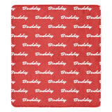 Custom Dog Name Ultra-Soft Micro Fleece Blanket . FireBrick