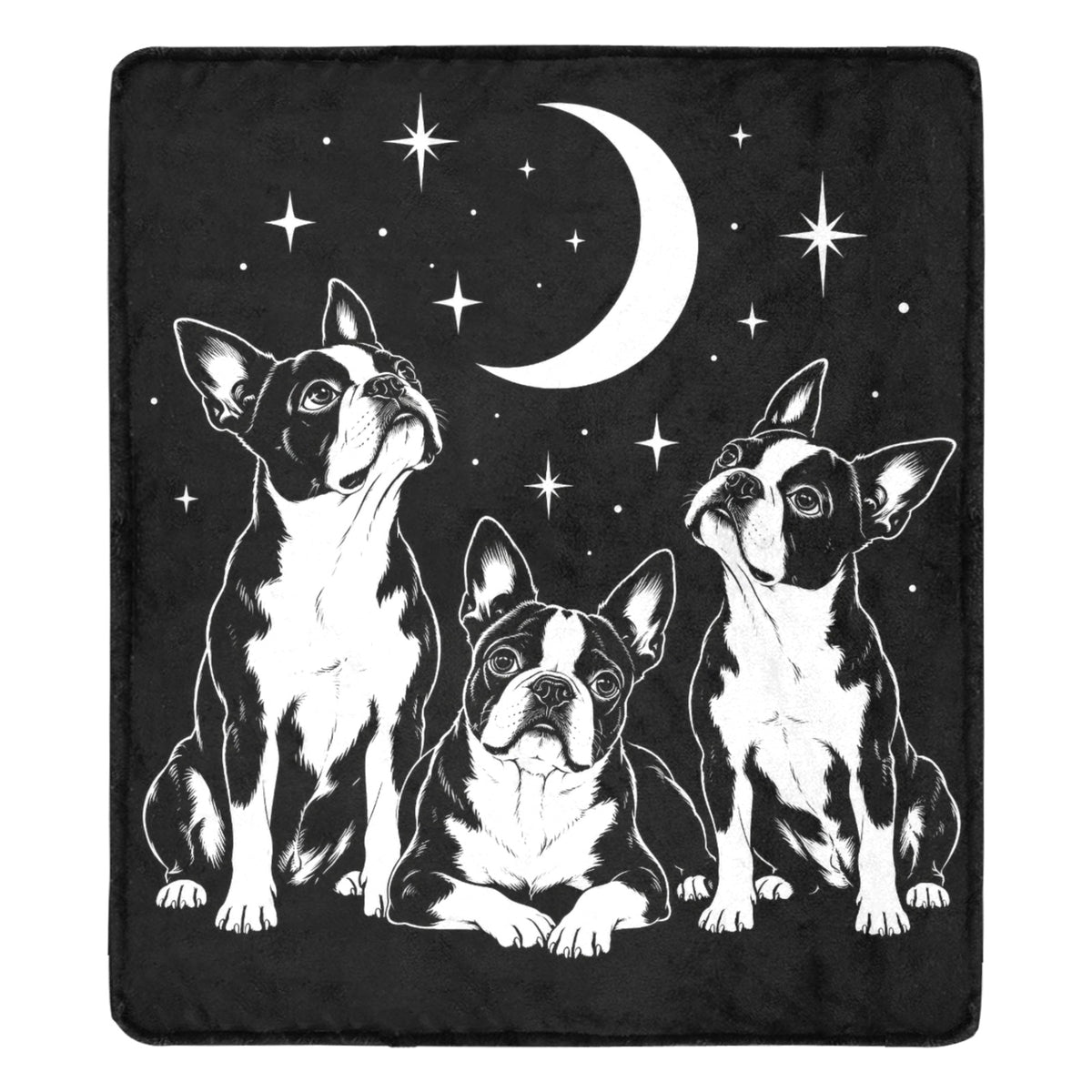 Midnight Boston Terrier Celestial Ultra-Soft Micro Fleece Blanket