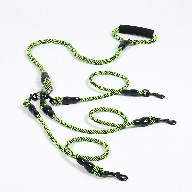 Multi-Dog Leash – Walk 1, 2, or 3 Dogs Without Tangling . Green 3 Dogs