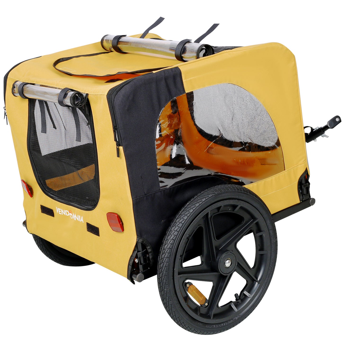 Heavy Duty Foldable Pet Stroller - Dog Carrier With Bicycle Tow