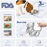 Slow Feeder Stainless Steel Dog Paw Print Shaped Bowl For Fast Eater .