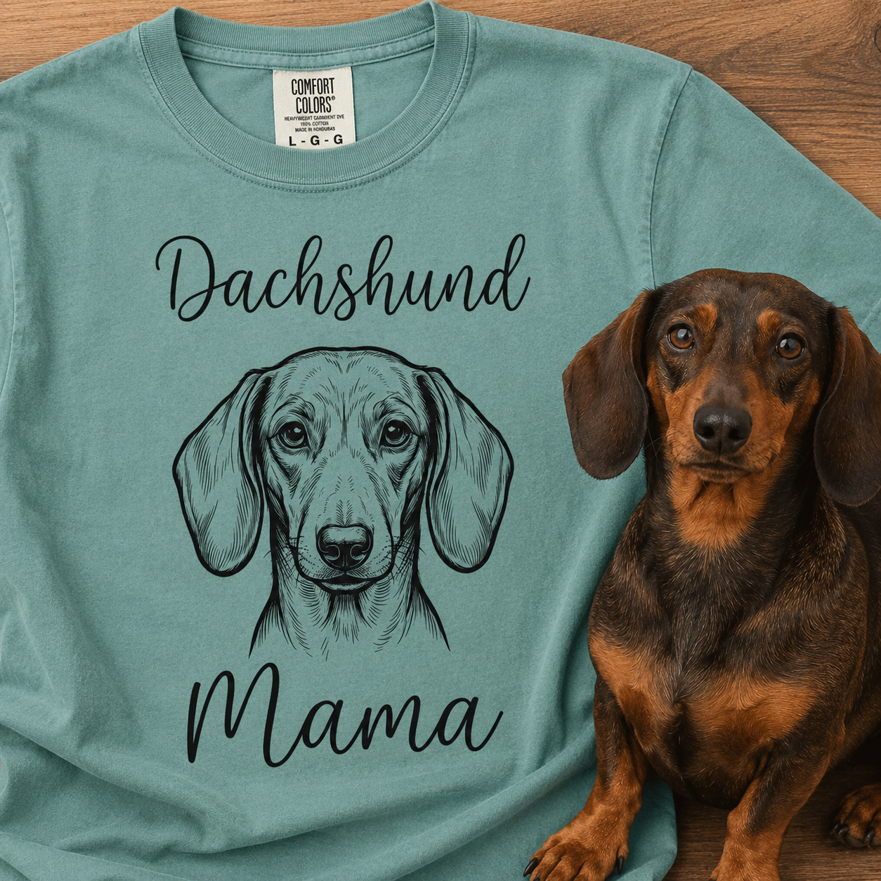 Dachshund Mama Mode Garment-dyed Heavyweight T-Shirt .