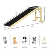 Pet Ramp For Dog With Non-slip Carpet And Top Platform
