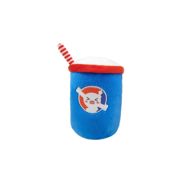 4-in-1 Fast Food Bucket Dog Toy Set, Squeaky Plush Bucket, Fries, Soda & Burger