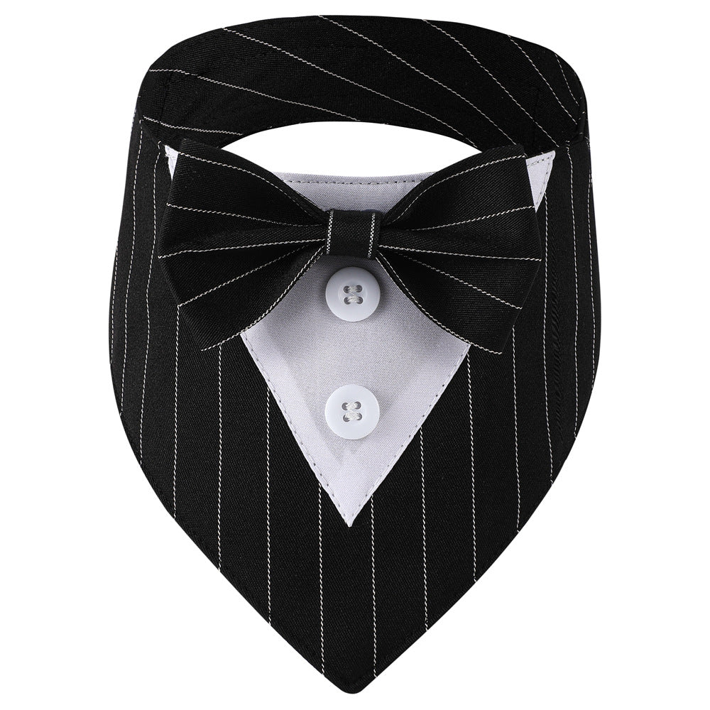 Dog Tuxedo Bow Tie Suit Bandana Triangular Binder