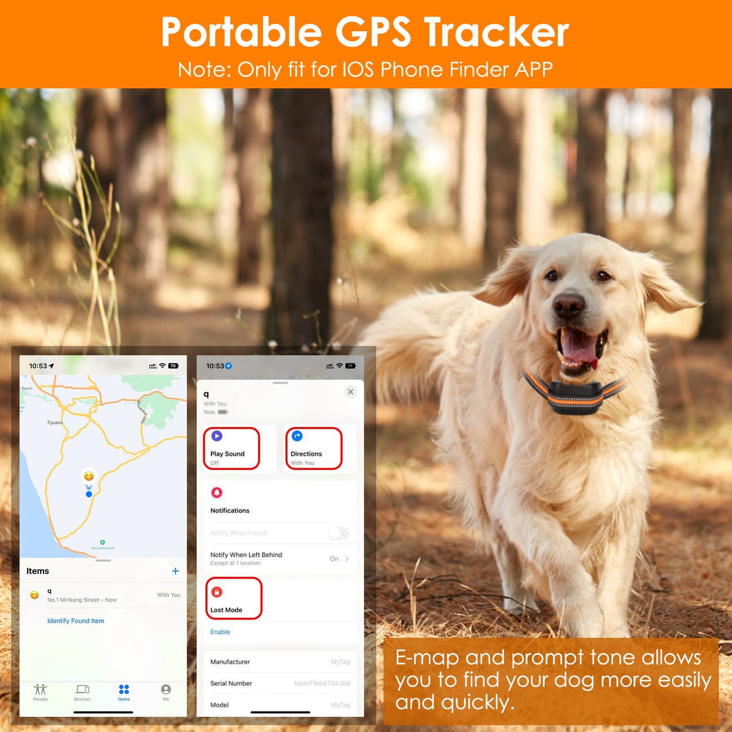 2-in-1 Wireless GPS Dog Fence & Tracker Collar – No Wires, Up to 2887FT Range (Waterproof) .