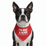 I'm Deaf and Blind Dog Bandana Collar