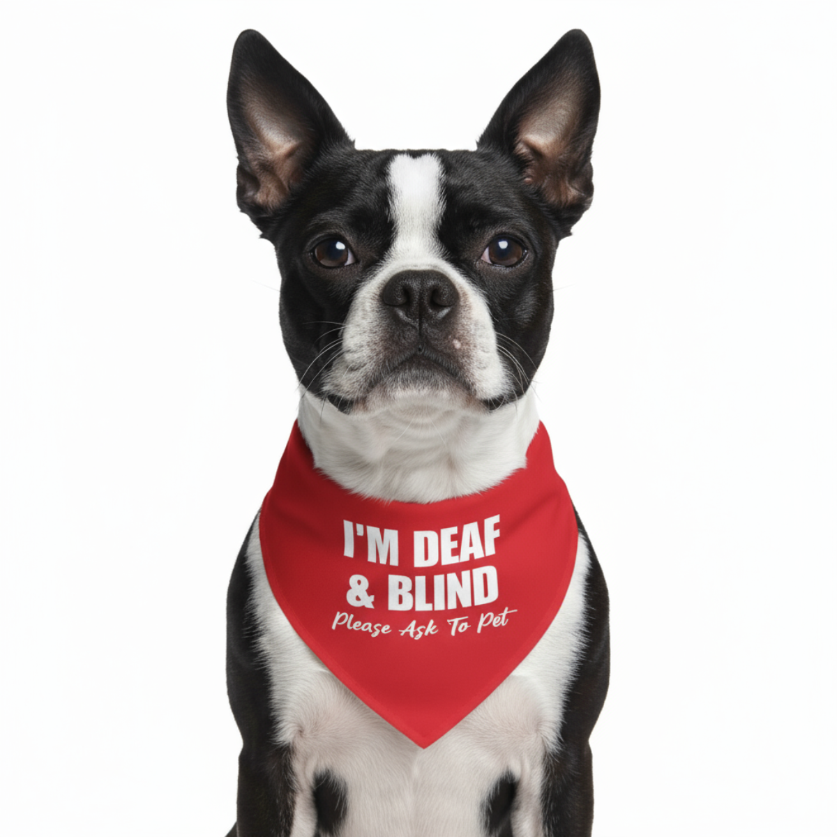 I'm Deaf and Blind Dog Bandana Collar