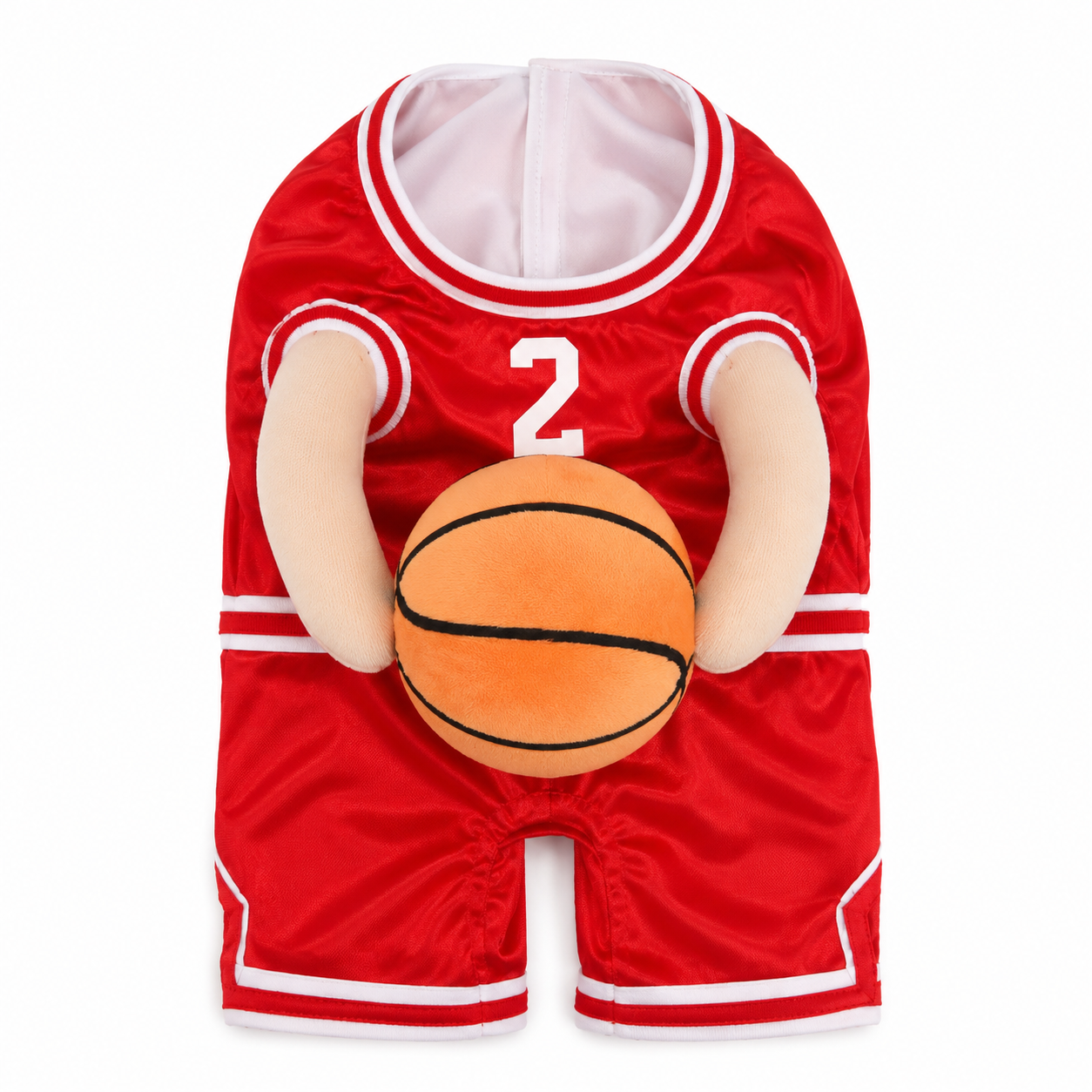 Dog Basketball Player with Ball Costume . Red