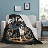 Boston Terrier Wilderness Guardian Ultra-Soft Micro Fleece Blanket .