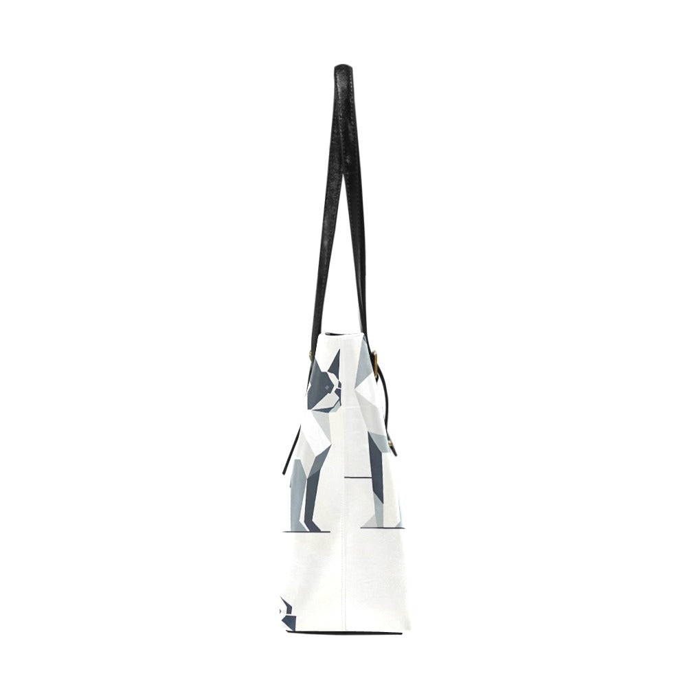 Geometric Terrier Elegance - Euramerican Tote Bag (Model1656) (Large)