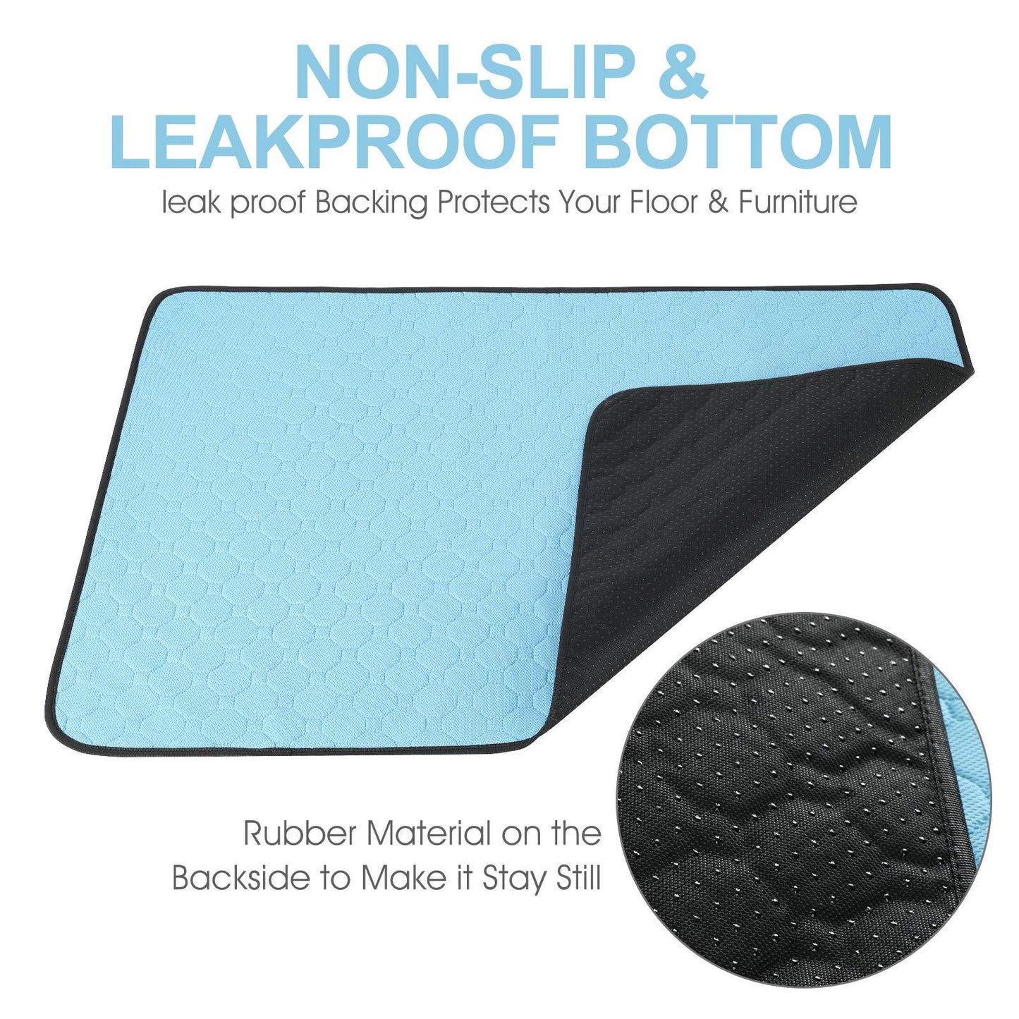 Washable Dog Urine Pad, Waterproof Toilet Training Mat For Dogs and Puppies - 2 Packs
