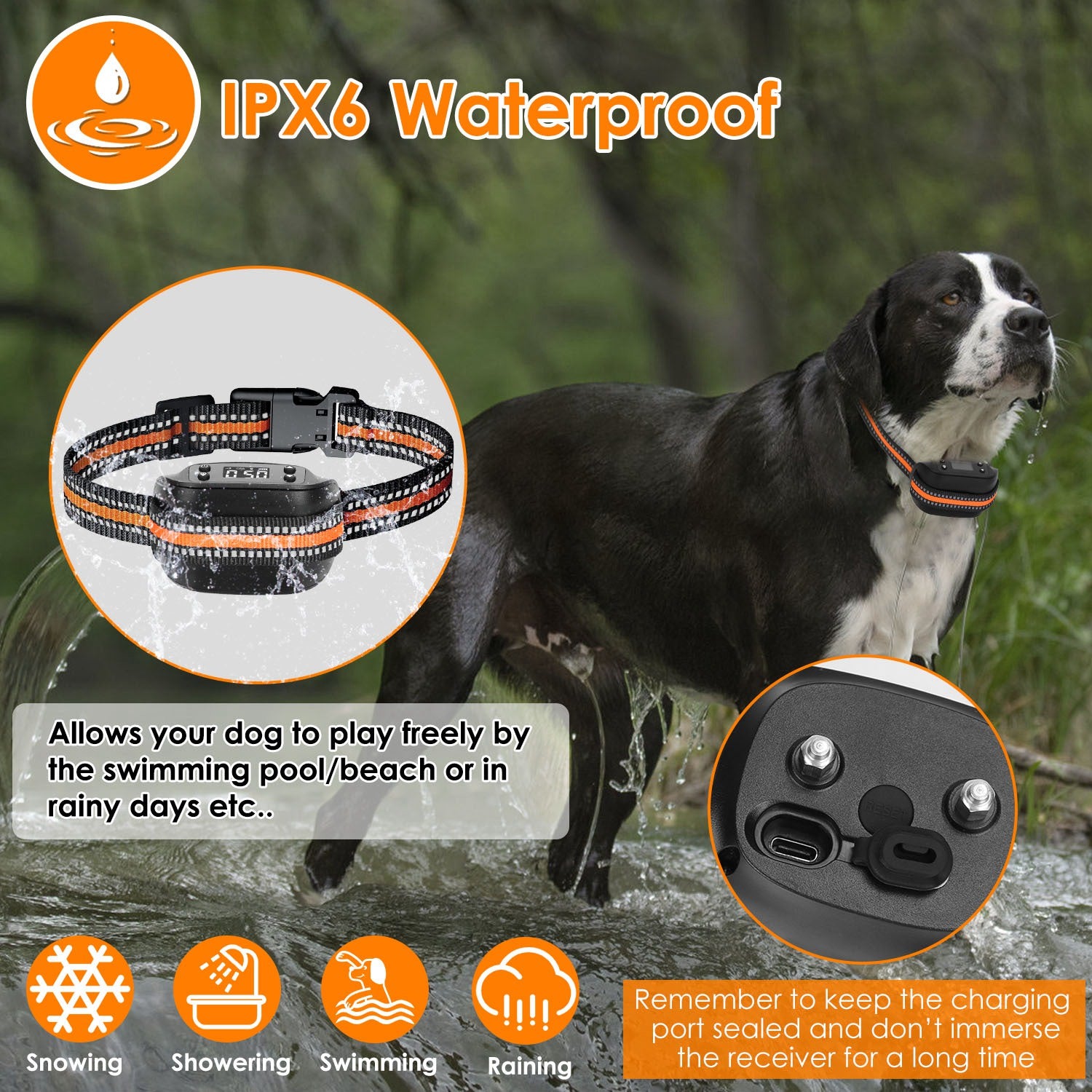 2-in-1 Wireless GPS Dog Fence & Tracker Collar – No Wires, Up to 2887FT Range (Waterproof) .