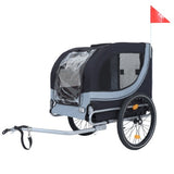 Large Bike Trailer For Dogs 120LB Capacity All-Terrain Pet Carrier