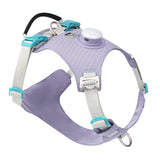 Dog Harness with LED Light and GPS Tracker Holder . Light Purple