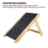 Foldable Wooden Dog Stairs or Ramp For Beds And Cars - 3 Levels - Perfect For Elderly Pets