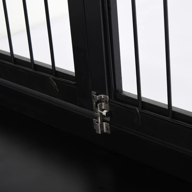 Dog Crate Furniture, 32 Inch Wide Small Medium Dog Cage, End Table With 2 Doors, Puppy Kennel, Black .