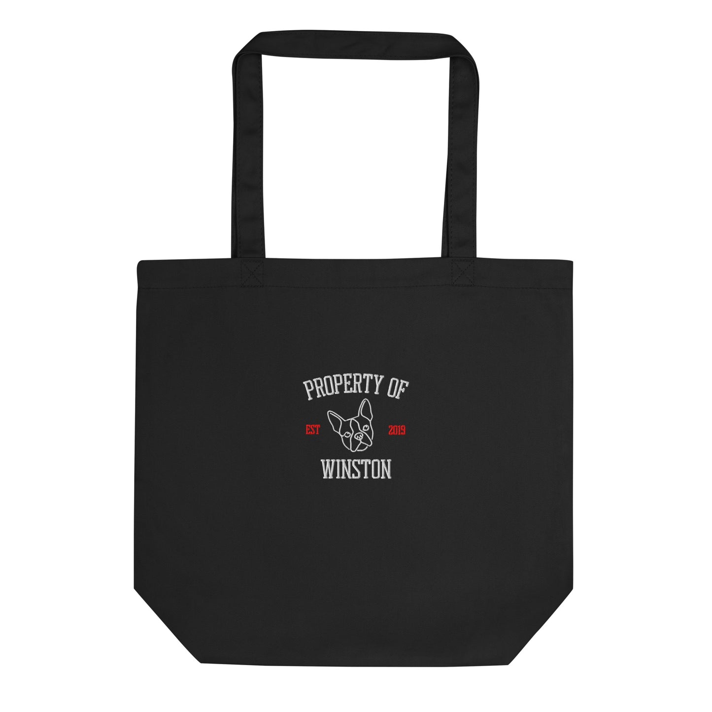 Property Of My Dog Custom Embroidered Eco Tote Bag . Default Title