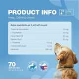 Hemp Calming Chews For Dogs Anxiety Relief Calming Treats With Melatonin Chamomile Extract Valerian Root