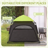 Dark Gray Green Pop-up Camping Tent For Pets
