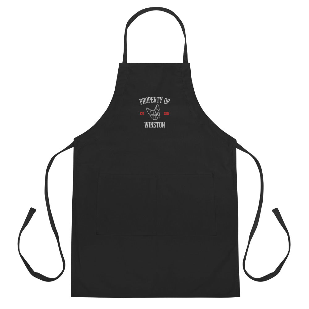 Property Of My Dog Custom Embroidered Apron . Default Title