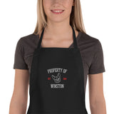 Property Of My Dog Custom Embroidered Apron .